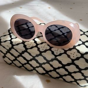 H&M Oval-shaped blush colored sunglasses